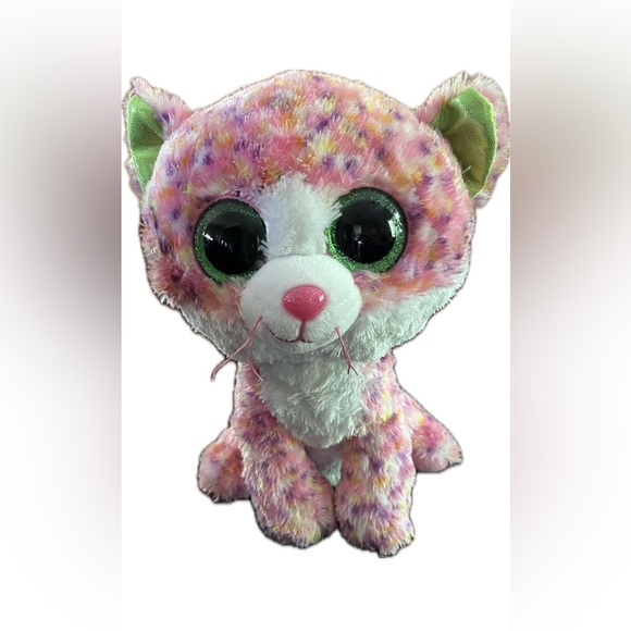 TY Sophie pink cat green eyes soft cuddly - Picture 1 of 6